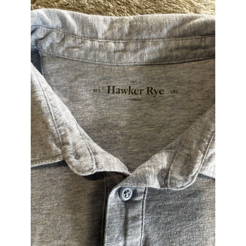 Hawker Rye Men’s Light Blue Short Sleeve Casual Polo Size Large